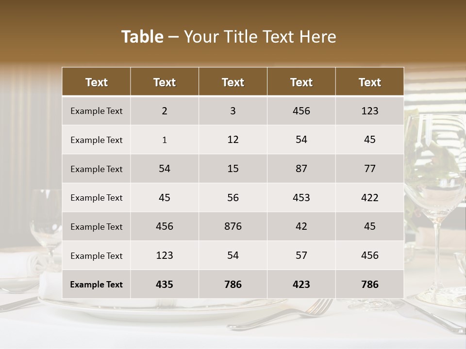 Table Set PowerPoint Template