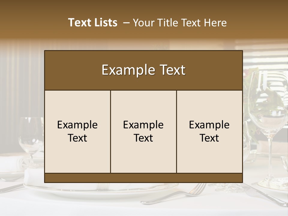 Table Set PowerPoint Template