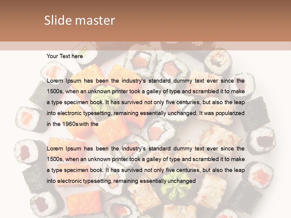 Fresh Wasabi Roll PowerPoint Template