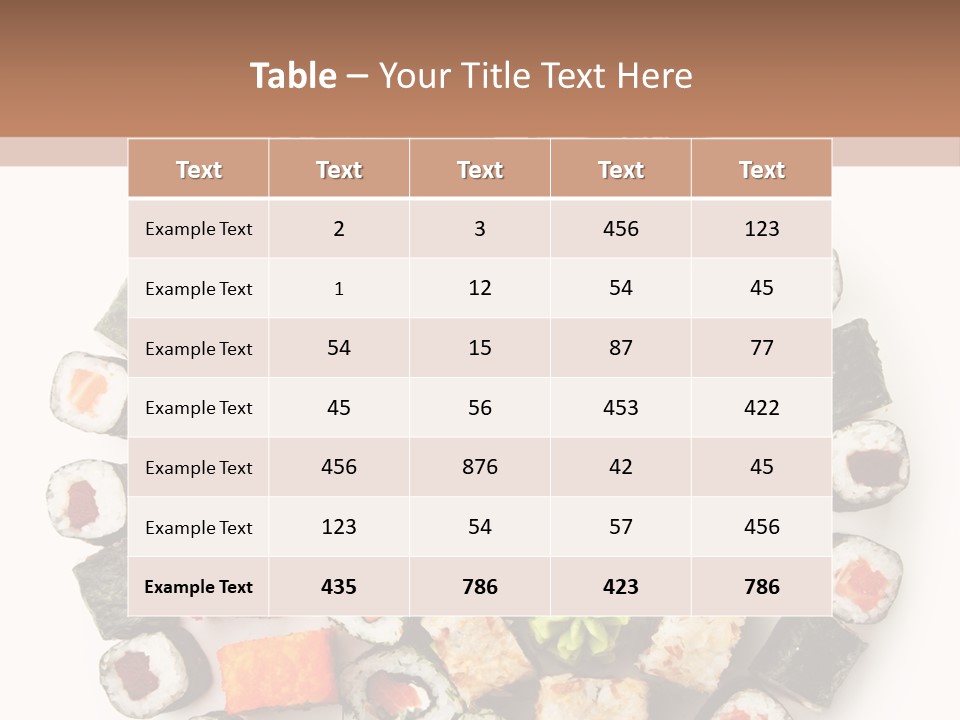 Fresh Wasabi Roll PowerPoint Template