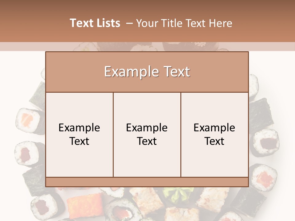 Fresh Wasabi Roll PowerPoint Template