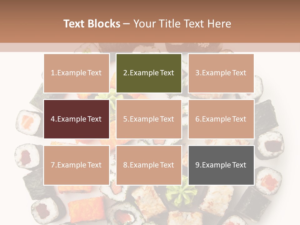 Fresh Wasabi Roll PowerPoint Template