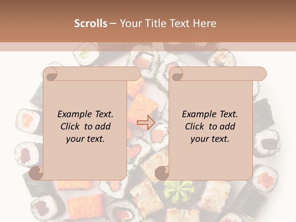 Fresh Wasabi Roll PowerPoint Template