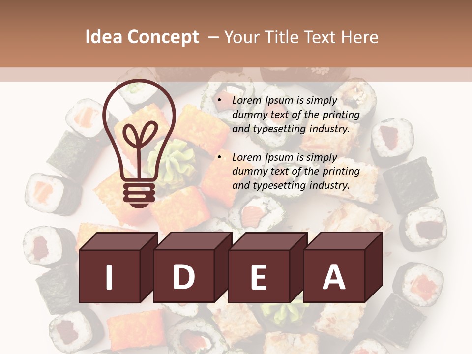 Fresh Wasabi Roll PowerPoint Template