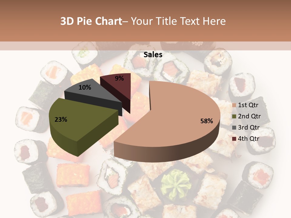 Fresh Wasabi Roll PowerPoint Template