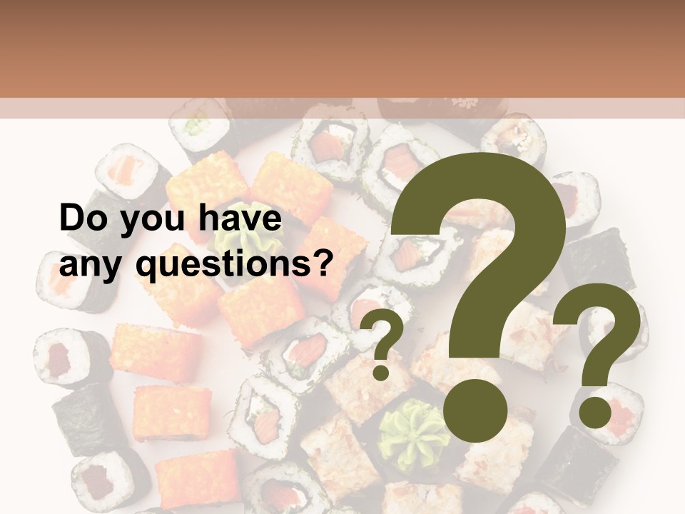 Fresh Wasabi Roll PowerPoint Template