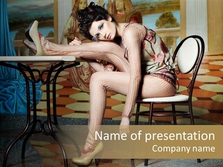 Art Fashion Model PowerPoint Template