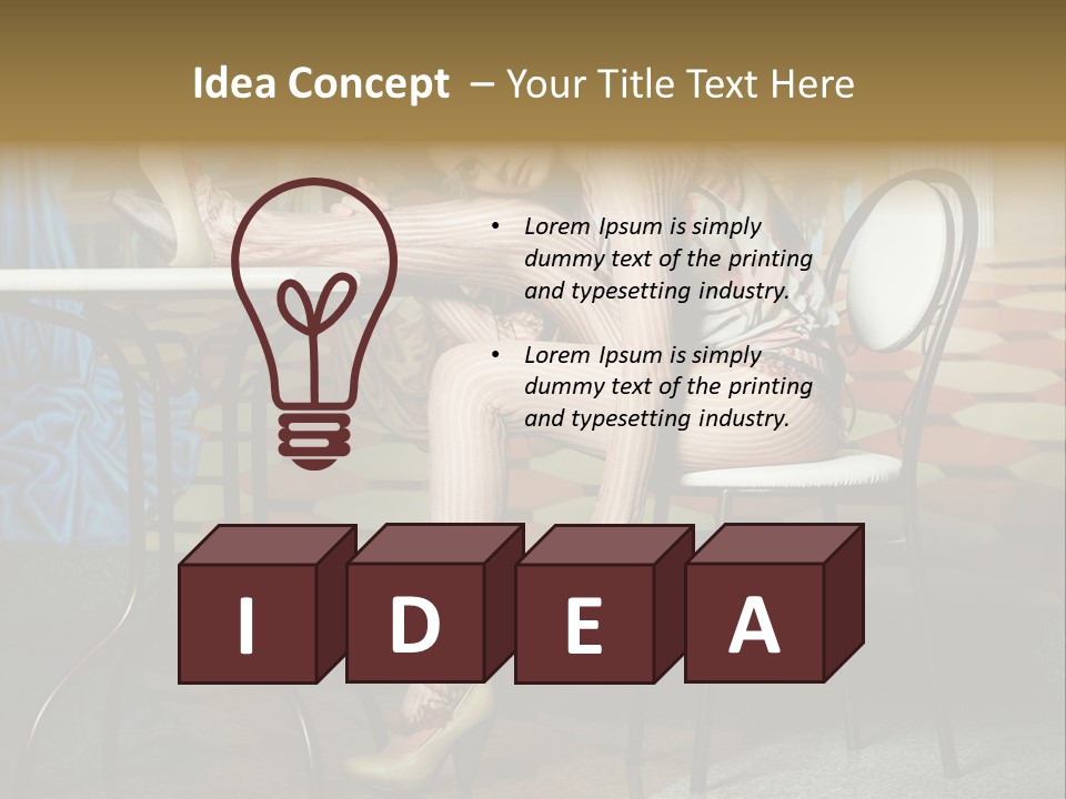 Art Fashion Model PowerPoint Template