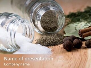 Salt And Herbs PowerPoint Template