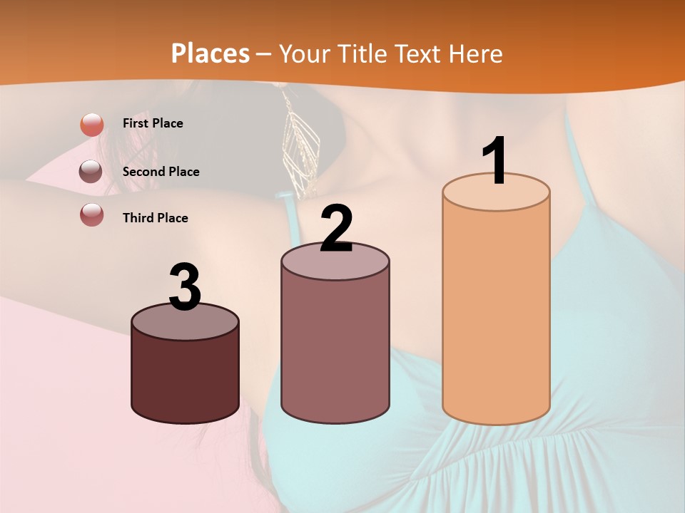 Teeth Joyful Girl PowerPoint Template