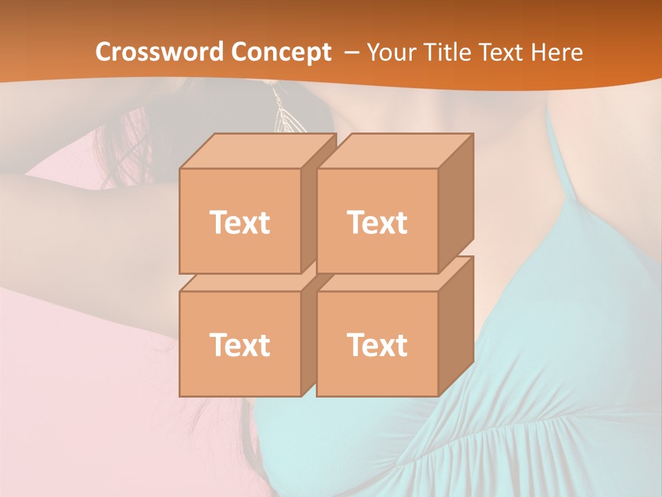 Teeth Joyful Girl PowerPoint Template