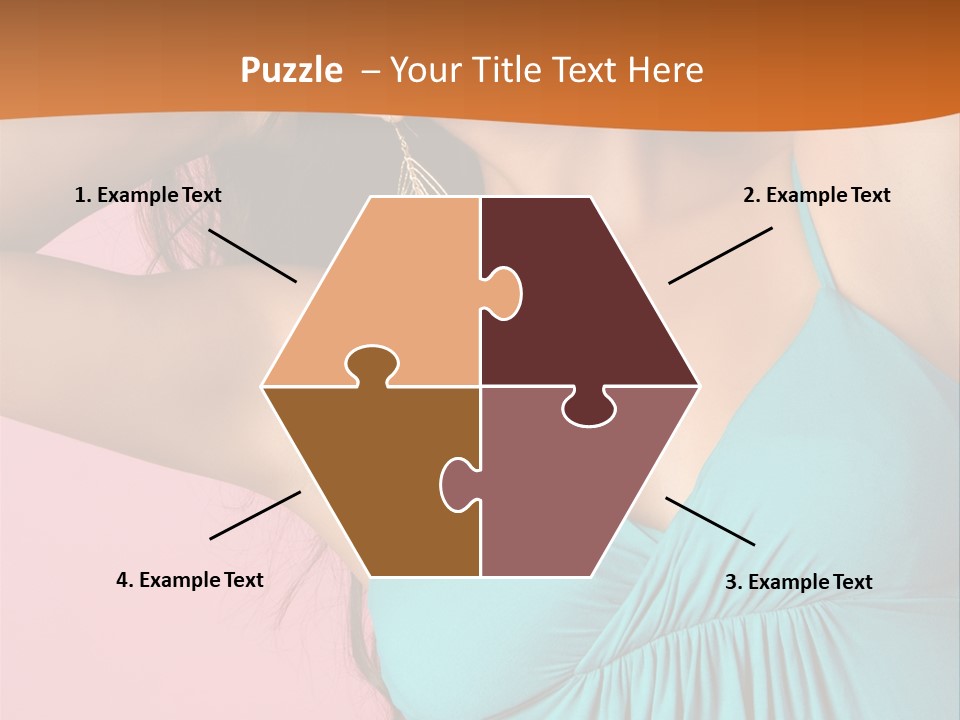 Teeth Joyful Girl PowerPoint Template