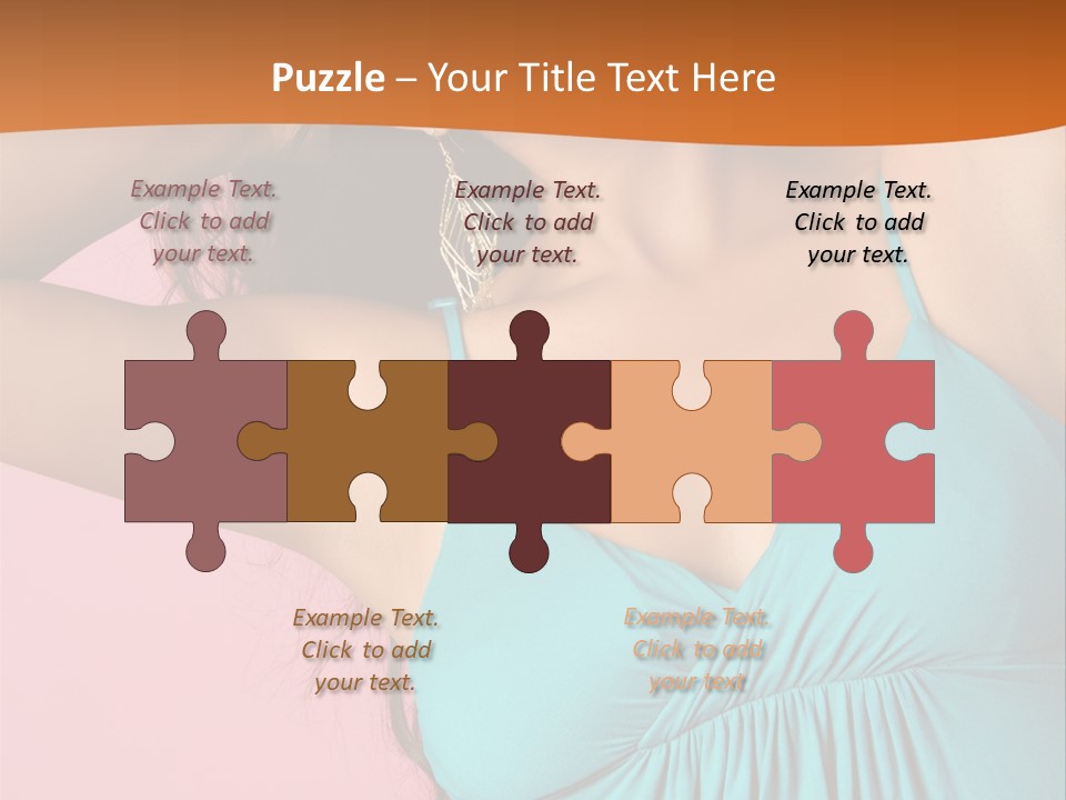 Teeth Joyful Girl PowerPoint Template