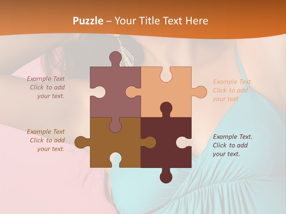 Teeth Joyful Girl PowerPoint Template