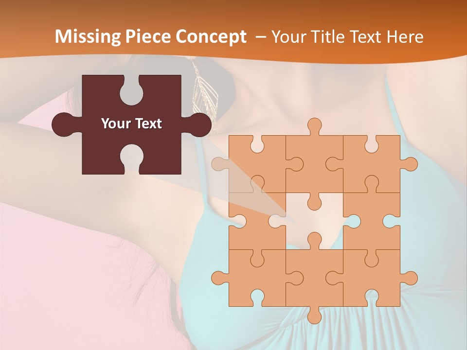 Teeth Joyful Girl PowerPoint Template