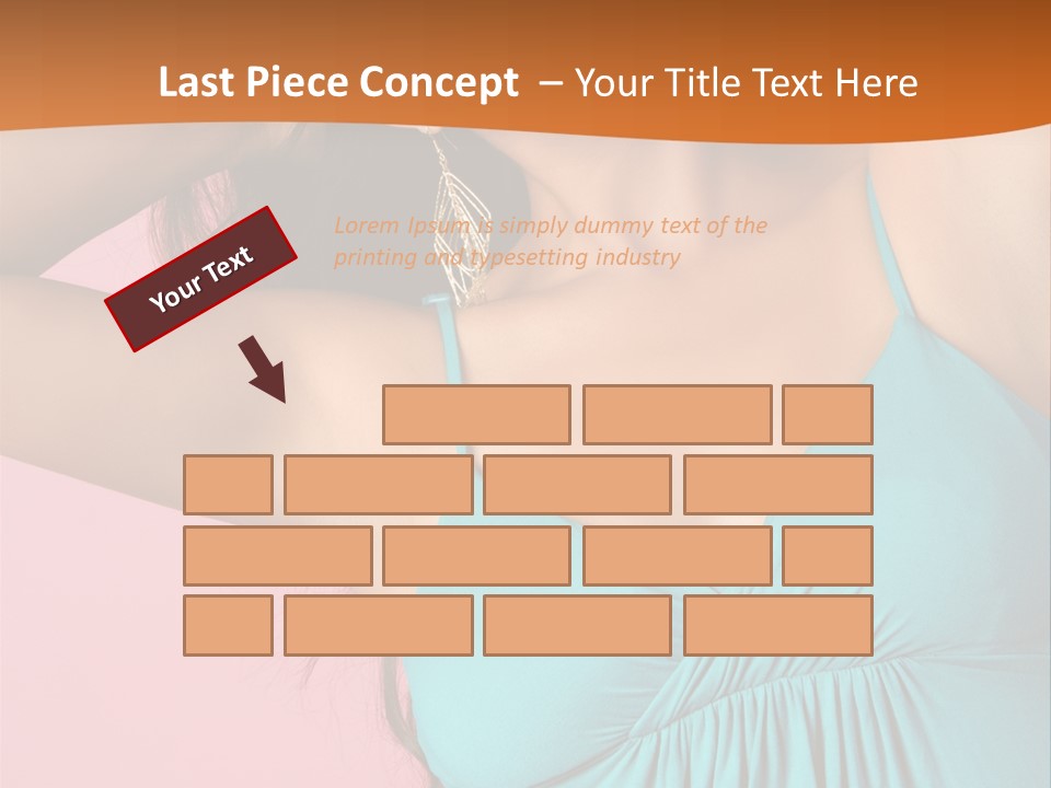 Teeth Joyful Girl PowerPoint Template