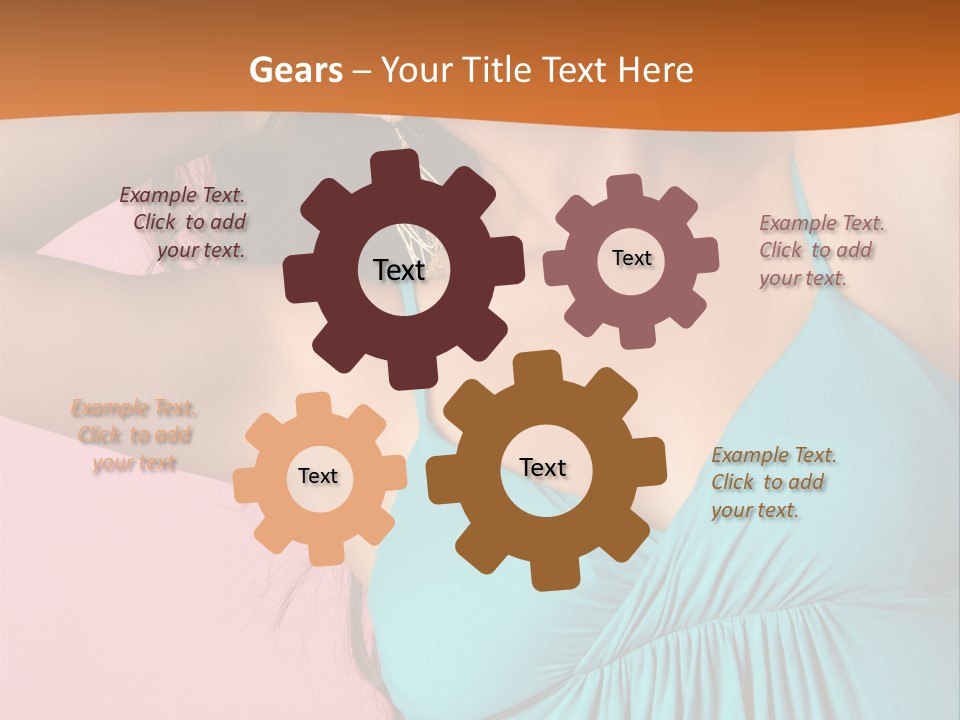 Teeth Joyful Girl PowerPoint Template