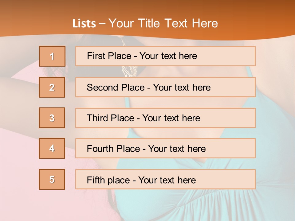 Teeth Joyful Girl PowerPoint Template