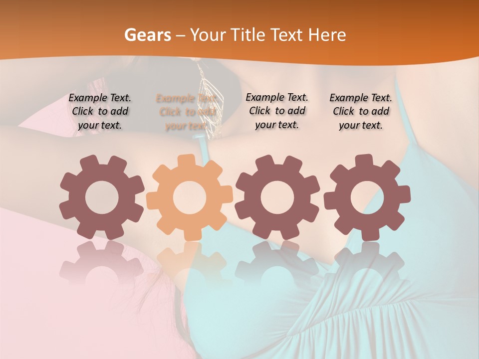 Teeth Joyful Girl PowerPoint Template