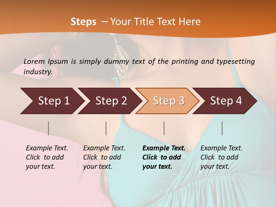 Teeth Joyful Girl PowerPoint Template