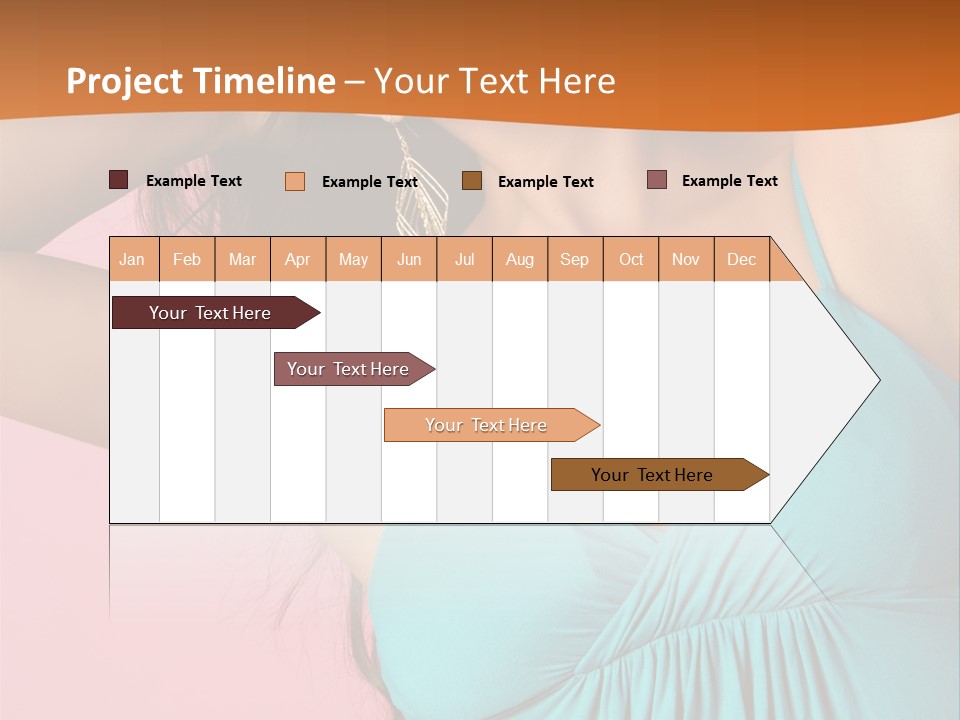 Teeth Joyful Girl PowerPoint Template