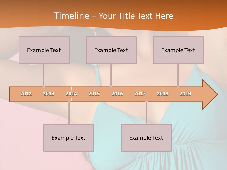 Teeth Joyful Girl PowerPoint Template