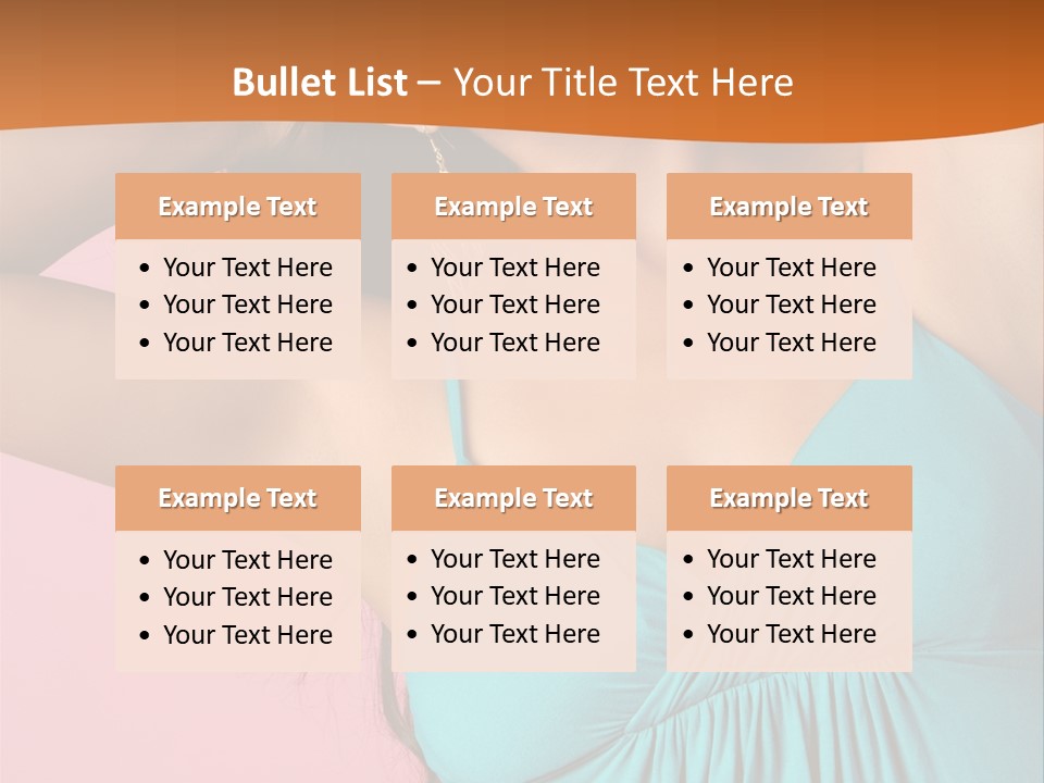 Teeth Joyful Girl PowerPoint Template