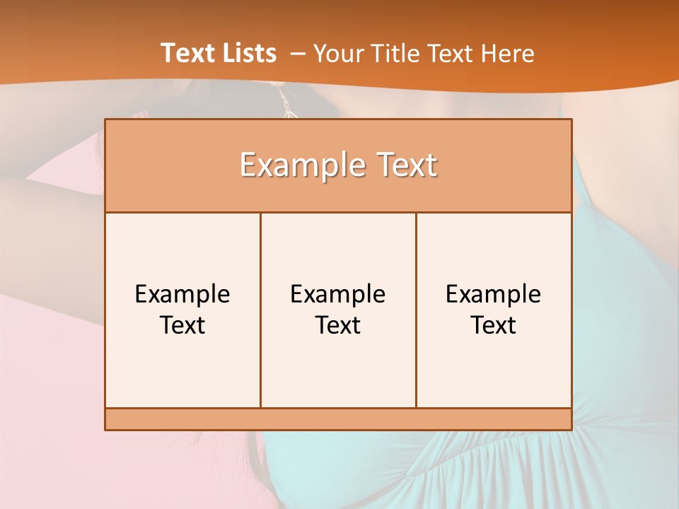 Teeth Joyful Girl PowerPoint Template