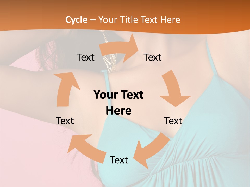 Teeth Joyful Girl PowerPoint Template