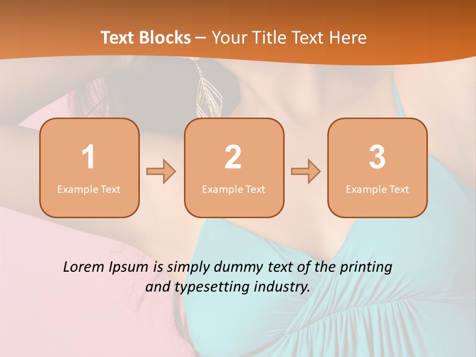 Teeth Joyful Girl PowerPoint Template