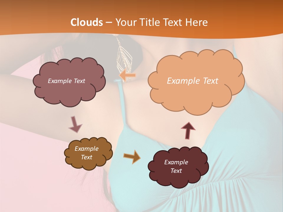 Teeth Joyful Girl PowerPoint Template