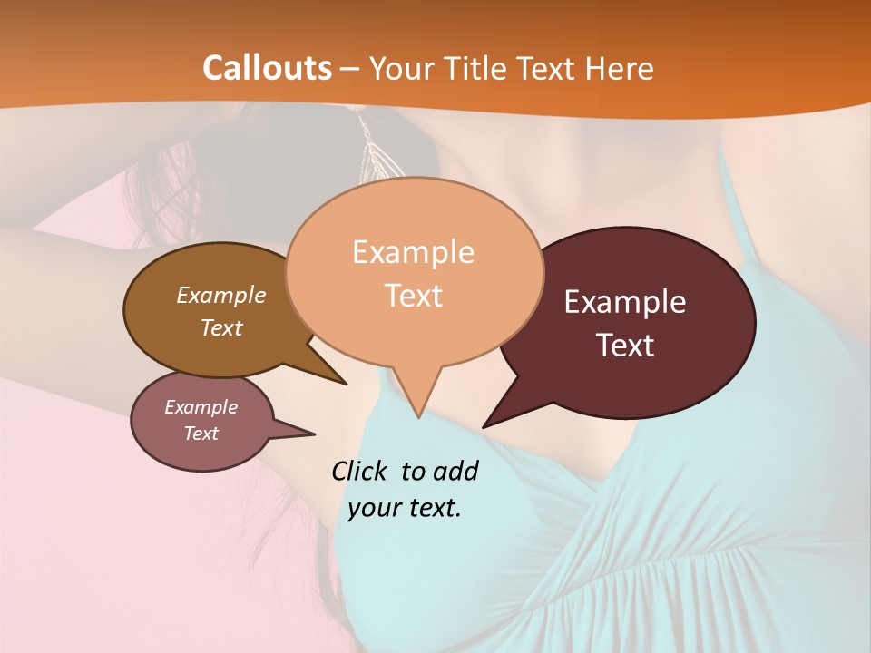 Teeth Joyful Girl PowerPoint Template