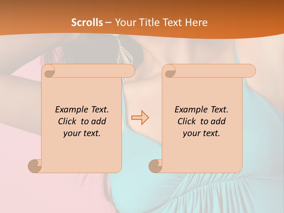 Teeth Joyful Girl PowerPoint Template