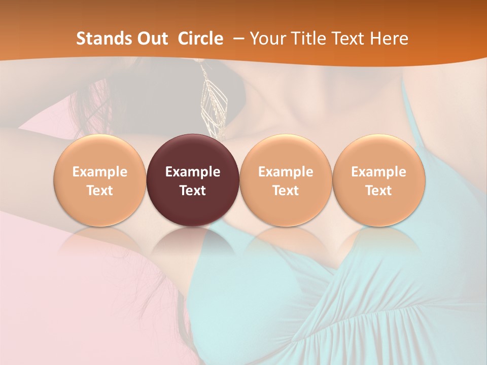 Teeth Joyful Girl PowerPoint Template