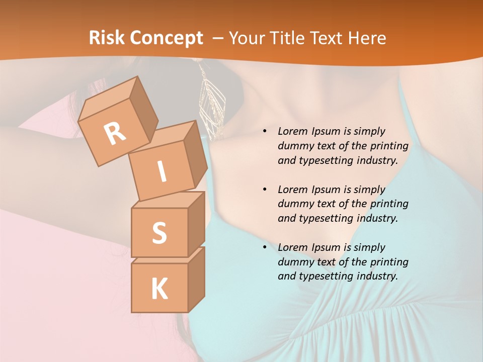 Teeth Joyful Girl PowerPoint Template