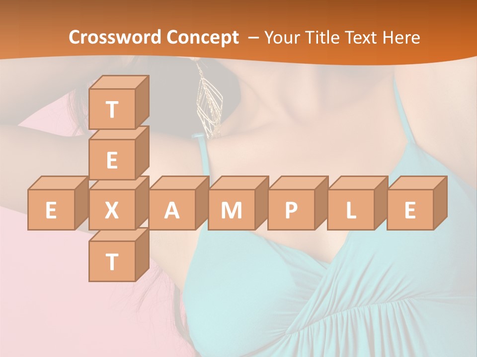 Teeth Joyful Girl PowerPoint Template