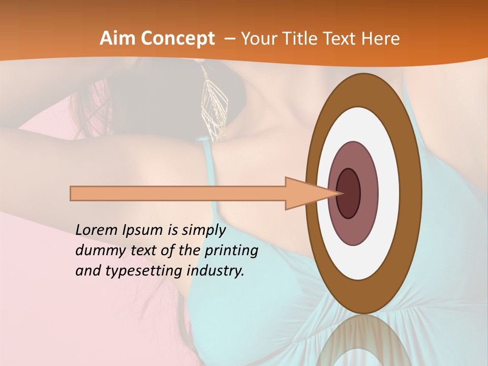 Teeth Joyful Girl PowerPoint Template