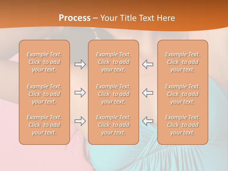 Teeth Joyful Girl PowerPoint Template