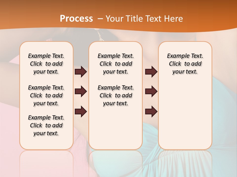Teeth Joyful Girl PowerPoint Template