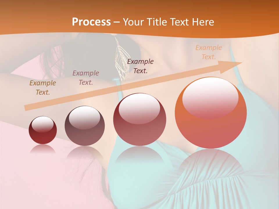 Teeth Joyful Girl PowerPoint Template