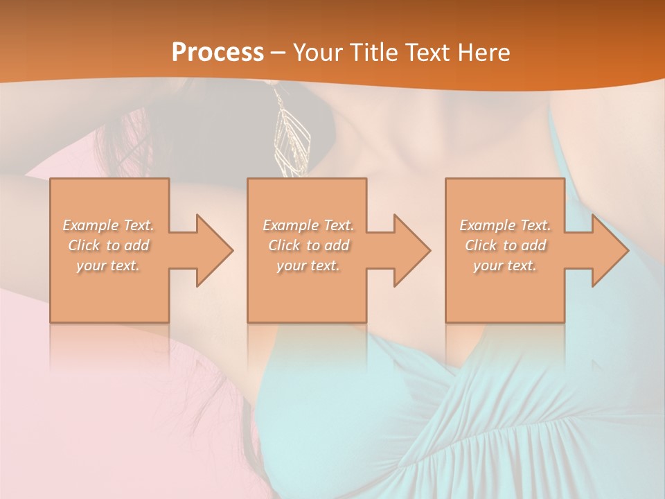 Teeth Joyful Girl PowerPoint Template