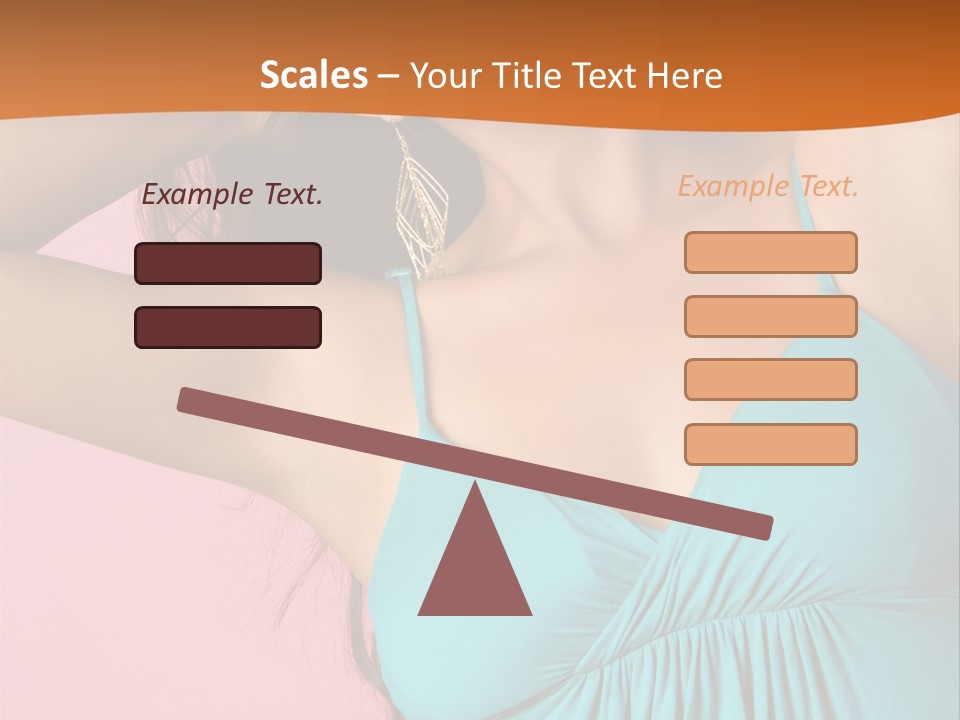 Teeth Joyful Girl PowerPoint Template