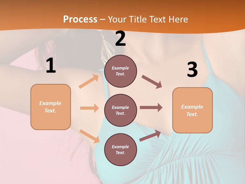 Teeth Joyful Girl PowerPoint Template