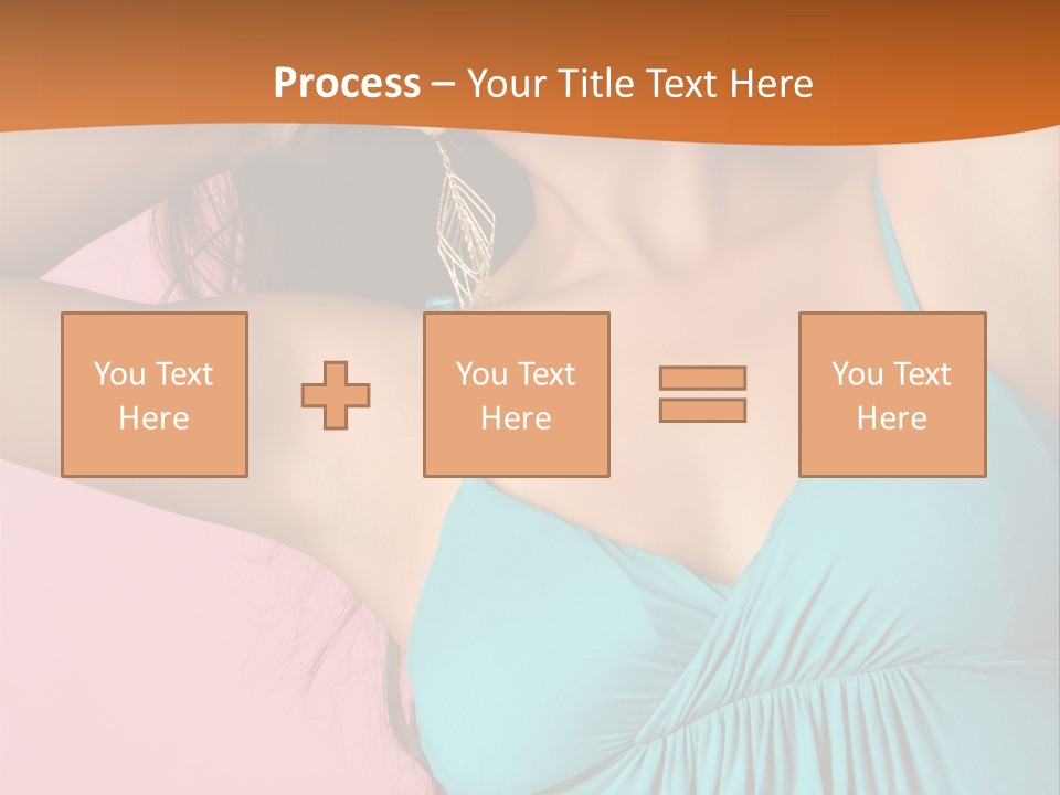 Teeth Joyful Girl PowerPoint Template