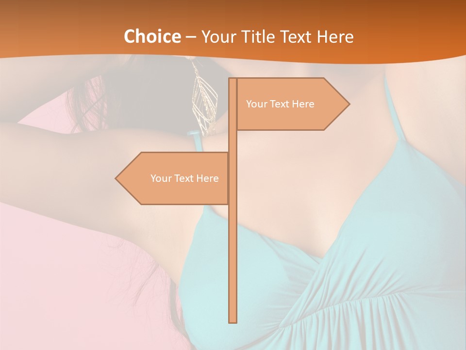 Teeth Joyful Girl PowerPoint Template