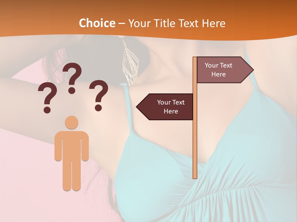 Teeth Joyful Girl PowerPoint Template