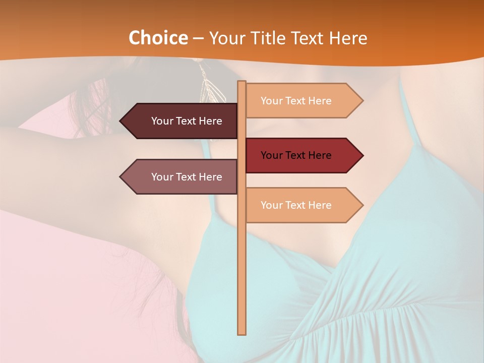 Teeth Joyful Girl PowerPoint Template