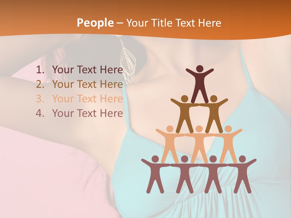 Teeth Joyful Girl PowerPoint Template