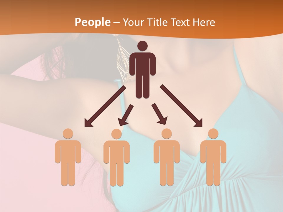 Teeth Joyful Girl PowerPoint Template