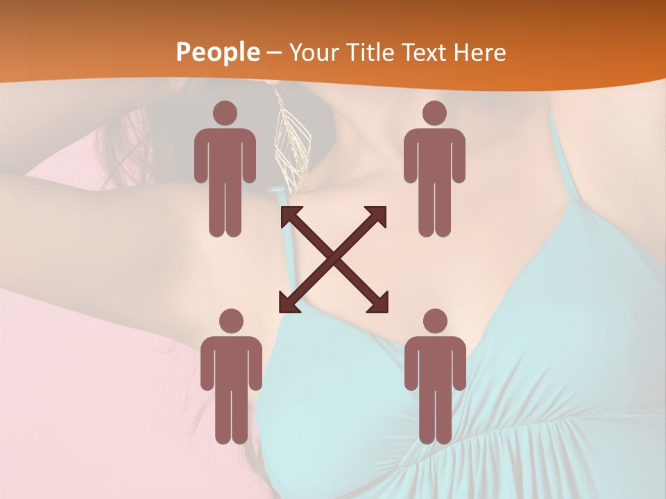 Teeth Joyful Girl PowerPoint Template